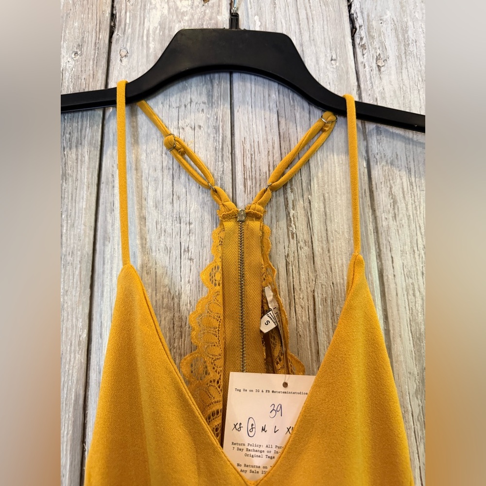 Iris Los Angeles Yellow Spaghetti Strap Dress - Picture 6 of 9